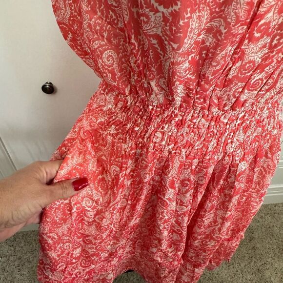 Anthropologie‎ Coral Paisley Halter Dress - Picture 3 of 6